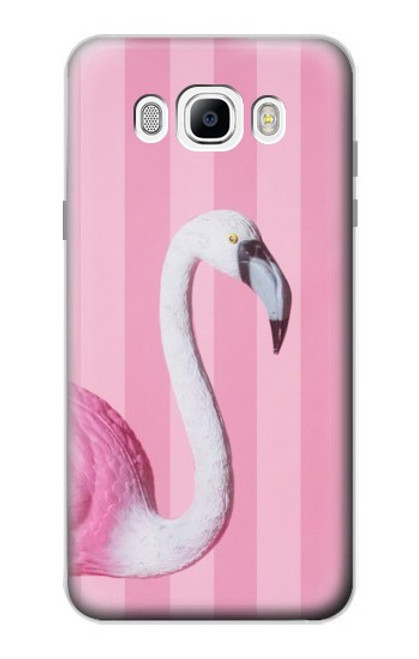 W3805 Flamingo Pink Pastel Hülle Schutzhülle Taschen und Leder Flip für Samsung Galaxy J7 (2016)