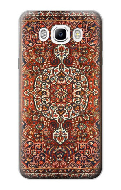 W3813 Persian Carpet Rug Pattern Hülle Schutzhülle Taschen und Leder Flip für Samsung Galaxy J7 (2016)