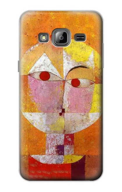 W3811 Paul Klee Senecio Man Head Hülle Schutzhülle Taschen und Leder Flip für Samsung Galaxy J3 (2016)