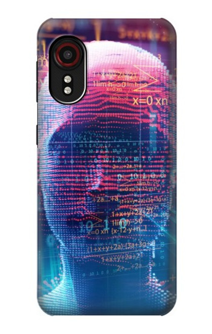 W3800 Digital Human Face Hülle Schutzhülle Taschen und Leder Flip für Samsung Galaxy Xcover 5