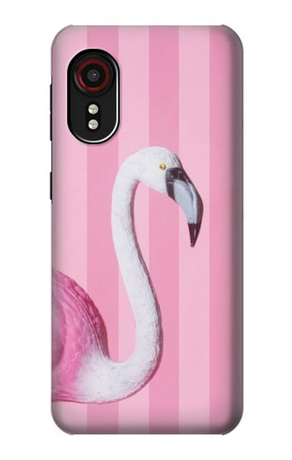 W3805 Flamingo Pink Pastel Hülle Schutzhülle Taschen und Leder Flip für Samsung Galaxy Xcover 5