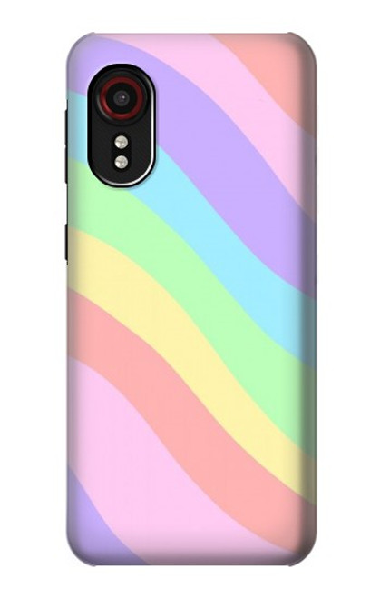 W3810 Pastel Unicorn Summer Wave Hülle Schutzhülle Taschen und Leder Flip für Samsung Galaxy Xcover 5