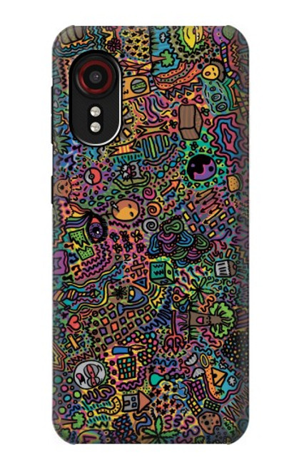 W3815 Psychedelic Art Hülle Schutzhülle Taschen und Leder Flip für Samsung Galaxy Xcover 5