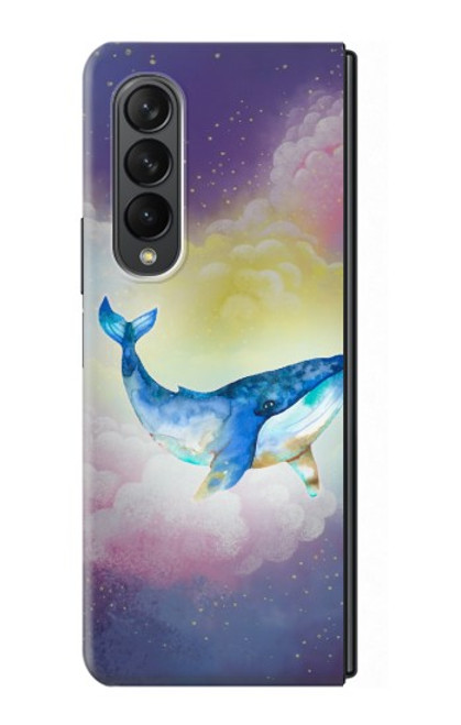 W3802 Dream Whale Pastel Fantasy Hülle Schutzhülle Taschen Flip für Samsung Galaxy Z Fold 3 5G