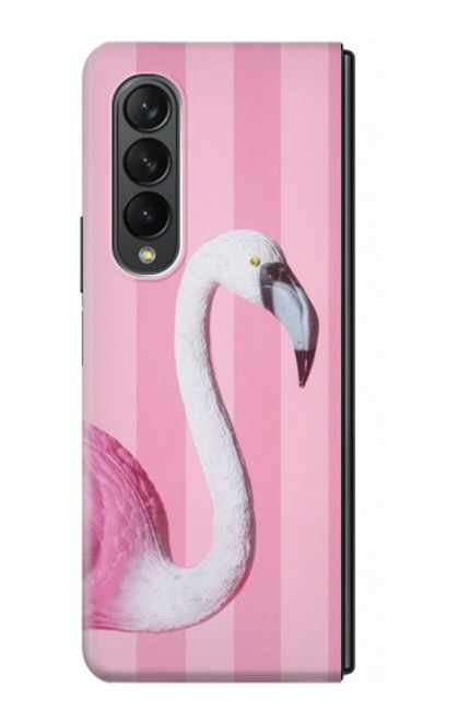 W3805 Flamingo Pink Pastel Hülle Schutzhülle Taschen Flip für Samsung Galaxy Z Fold 3 5G