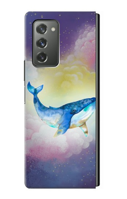 W3802 Dream Whale Pastel Fantasy Hülle Schutzhülle Taschen Flip für Samsung Galaxy Z Fold2 5G