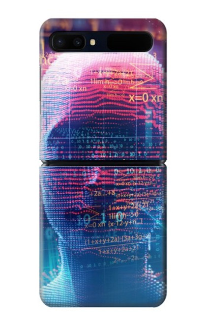 W3800 Digital Human Face Hülle Schutzhülle Taschen Flip für Samsung Galaxy Z Flip 5G