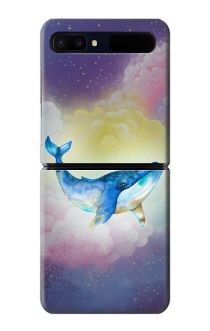 W3802 Dream Whale Pastel Fantasy Hülle Schutzhülle Taschen Flip für Samsung Galaxy Z Flip 5G