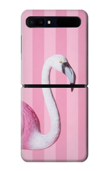 W3805 Flamingo Pink Pastel Hülle Schutzhülle Taschen Flip für Samsung Galaxy Z Flip 5G