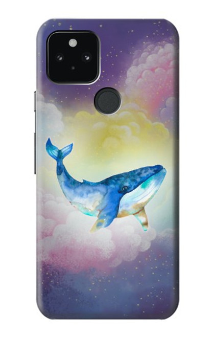 W3802 Dream Whale Pastel Fantasy Hülle Schutzhülle Taschen und Leder Flip für Google Pixel 5
