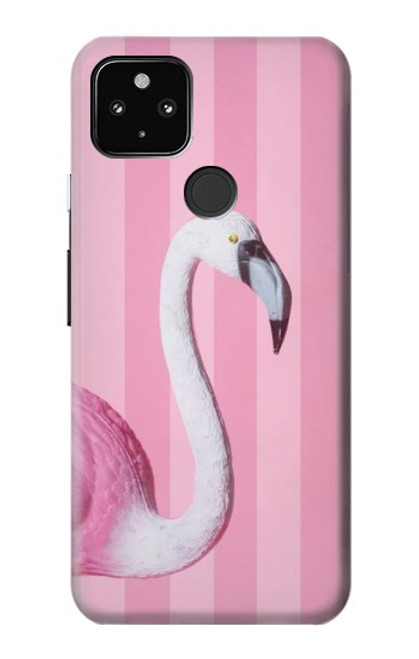 W3805 Flamingo Pink Pastel Hülle Schutzhülle Taschen und Leder Flip für Google Pixel 4a 5G