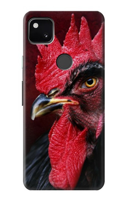 W3797 Chicken Rooster Hülle Schutzhülle Taschen und Leder Flip für Google Pixel 4a