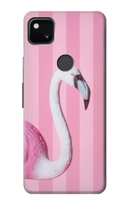 W3805 Flamingo Pink Pastel Hülle Schutzhülle Taschen und Leder Flip für Google Pixel 4a