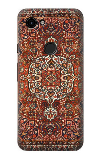 W3813 Persian Carpet Rug Pattern Hülle Schutzhülle Taschen und Leder Flip für Google Pixel 3a