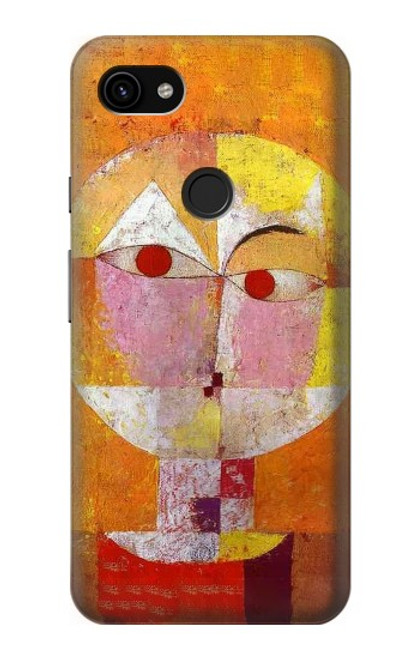 W3811 Paul Klee Senecio Man Head Hülle Schutzhülle Taschen und Leder Flip für Google Pixel 3a XL