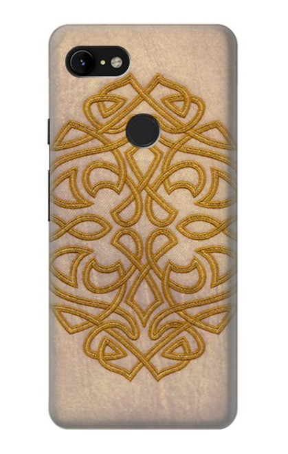 W3796 Celtic Knot Hülle Schutzhülle Taschen und Leder Flip für Google Pixel 3 XL