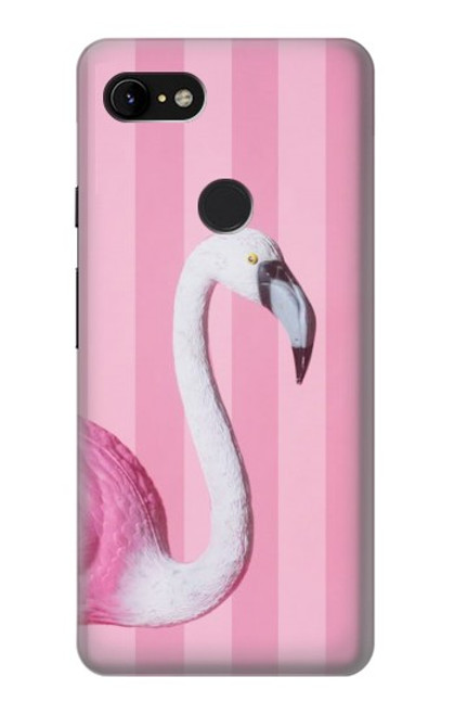 W3805 Flamingo Pink Pastel Hülle Schutzhülle Taschen und Leder Flip für Google Pixel 3 XL