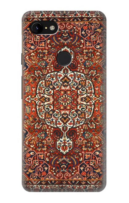 W3813 Persian Carpet Rug Pattern Hülle Schutzhülle Taschen und Leder Flip für Google Pixel 3 XL