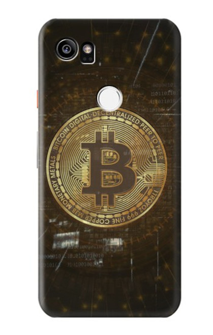 W3798 Cryptocurrency Bitcoin Hülle Schutzhülle Taschen und Leder Flip für Google Pixel 2 XL