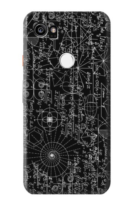 W3808 Mathematics Blackboard Hülle Schutzhülle Taschen und Leder Flip für Google Pixel 2 XL