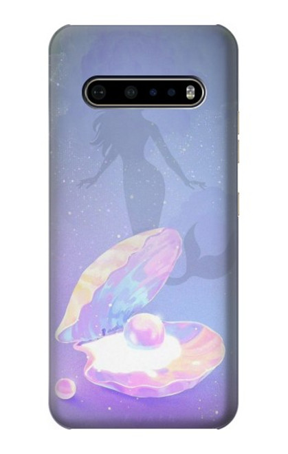 W3823 Beauty Pearl Mermaid Hülle Schutzhülle Taschen und Leder Flip für LG V60 ThinQ 5G