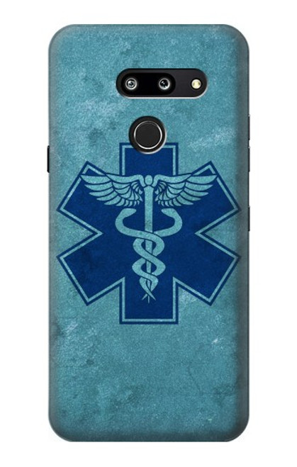 W3824 Caduceus Medical Symbol Hülle Schutzhülle Taschen und Leder Flip für LG G8 ThinQ