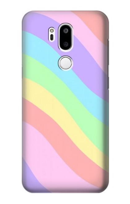 W3810 Pastel Unicorn Summer Wave Hülle Schutzhülle Taschen und Leder Flip für LG G7 ThinQ