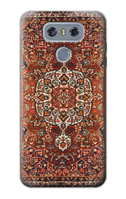 W3813 Persian Carpet Rug Pattern Hülle Schutzhülle Taschen und Leder Flip für LG G6