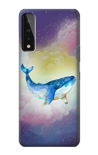 W3802 Dream Whale Pastel Fantasy Hülle Schutzhülle Taschen und Leder Flip für LG Stylo 7 5G