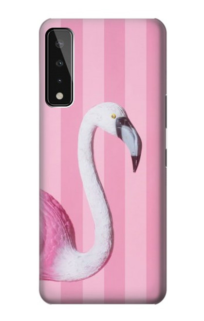 W3805 Flamingo Pink Pastel Hülle Schutzhülle Taschen und Leder Flip für LG Stylo 7 5G