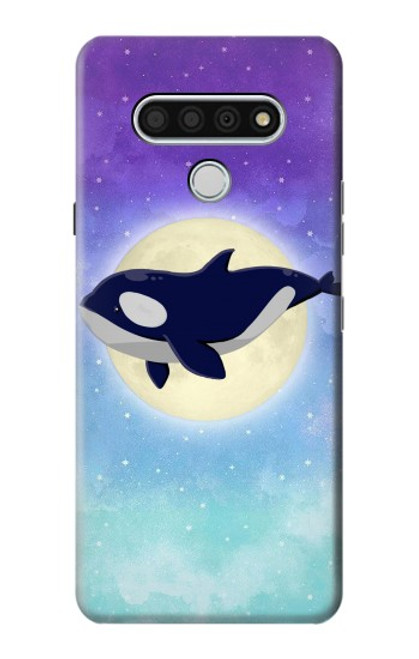 W3807 Killer Whale Orca Moon Pastel Fantasy Hülle Schutzhülle Taschen und Leder Flip für LG Stylo 6