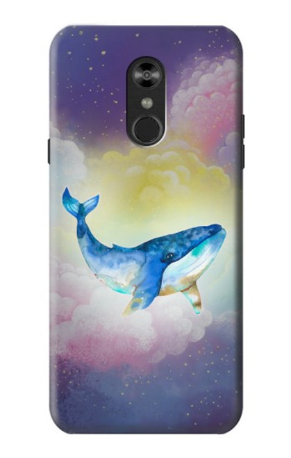 W3802 Dream Whale Pastel Fantasy Hülle Schutzhülle Taschen und Leder Flip für LG Q Stylo 4, LG Q Stylus