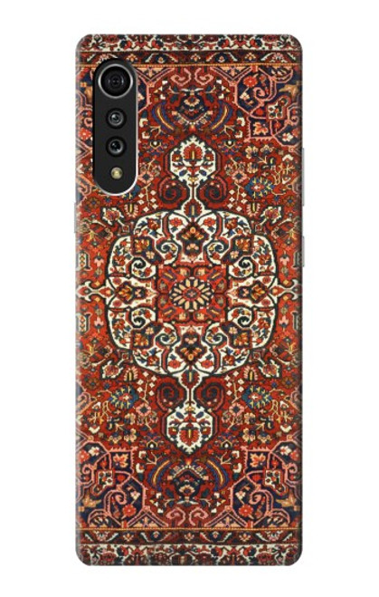 W3813 Persian Carpet Rug Pattern Hülle Schutzhülle Taschen und Leder Flip für LG Velvet