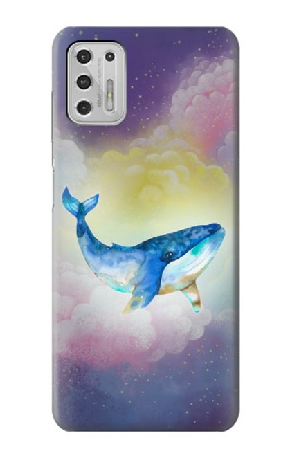 W3802 Dream Whale Pastel Fantasy Hülle Schutzhülle Taschen und Leder Flip für Motorola Moto G Stylus (2021)