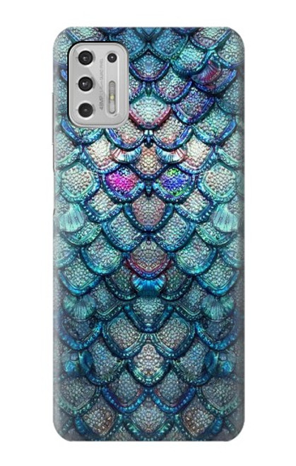 W3809 Mermaid Fish Scale Hülle Schutzhülle Taschen und Leder Flip für Motorola Moto G Stylus (2021)