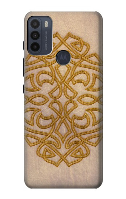 W3796 Celtic Knot Hülle Schutzhülle Taschen und Leder Flip für Motorola Moto G50