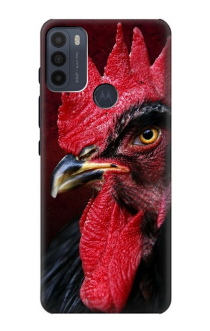 W3797 Chicken Rooster Hülle Schutzhülle Taschen und Leder Flip für Motorola Moto G50