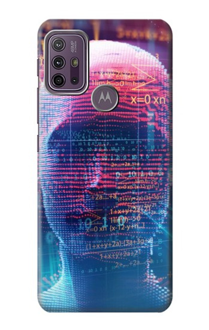 W3800 Digital Human Face Hülle Schutzhülle Taschen und Leder Flip für Motorola Moto G10 Power