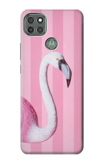 W3805 Flamingo Pink Pastel Hülle Schutzhülle Taschen und Leder Flip für Motorola Moto G9 Power