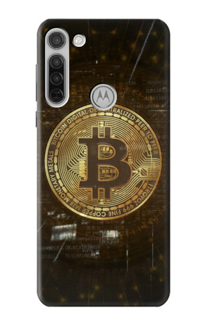 W3798 Cryptocurrency Bitcoin Hülle Schutzhülle Taschen und Leder Flip für Motorola Moto G8