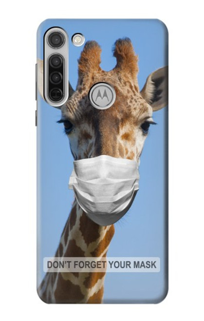 W3806 Giraffe New Normal Hülle Schutzhülle Taschen und Leder Flip für Motorola Moto G8