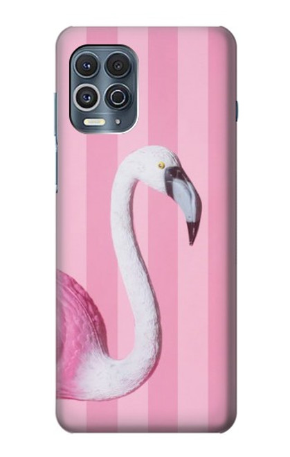 W3805 Flamingo Pink Pastel Hülle Schutzhülle Taschen und Leder Flip für Motorola Edge S