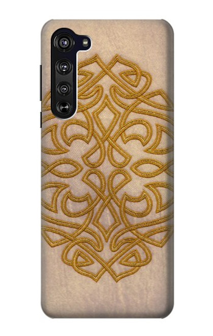 W3796 Celtic Knot Hülle Schutzhülle Taschen und Leder Flip für Motorola Edge