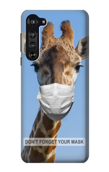 W3806 Giraffe New Normal Hülle Schutzhülle Taschen und Leder Flip für Motorola Edge