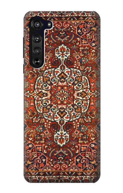 W3813 Persian Carpet Rug Pattern Hülle Schutzhülle Taschen und Leder Flip für Motorola Edge