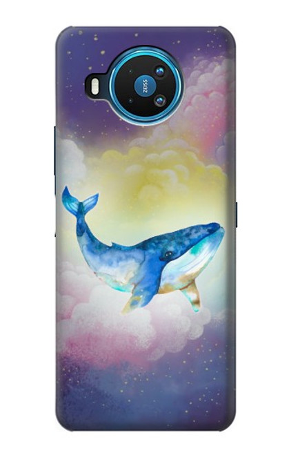 W3802 Dream Whale Pastel Fantasy Hülle Schutzhülle Taschen und Leder Flip für Nokia 8.3 5G