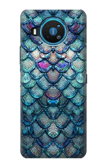 W3809 Mermaid Fish Scale Hülle Schutzhülle Taschen und Leder Flip für Nokia 8.3 5G