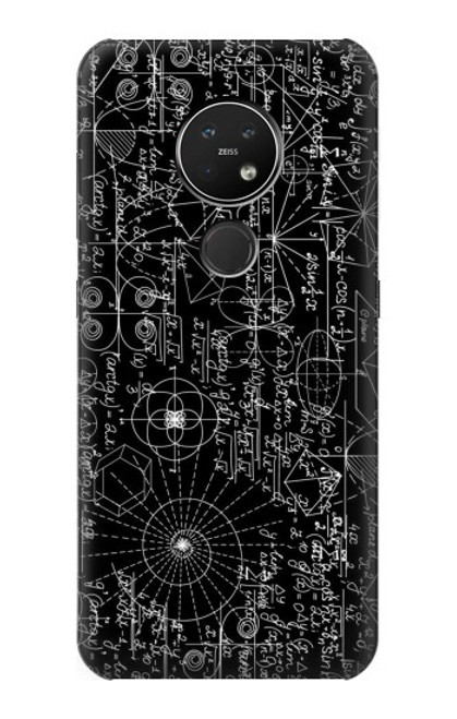 W3808 Mathematics Blackboard Hülle Schutzhülle Taschen und Leder Flip für Nokia 7.2