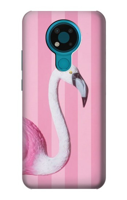W3805 Flamingo Pink Pastel Hülle Schutzhülle Taschen und Leder Flip für Nokia 3.4