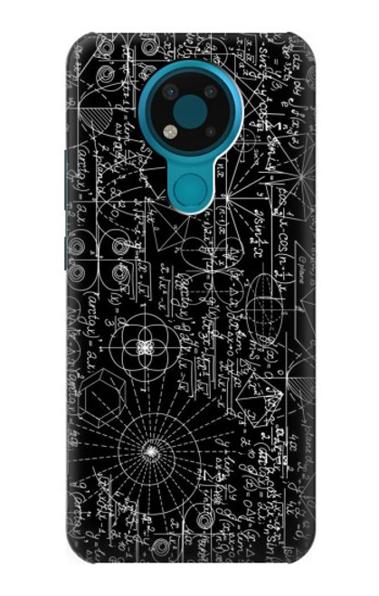 W3808 Mathematics Blackboard Hülle Schutzhülle Taschen und Leder Flip für Nokia 3.4